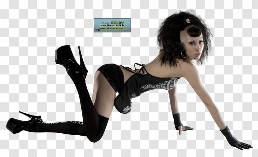 Goth Subculture Cybergoth Model Desktop Wallpaper Woman - Frame - Flyer Transparent PNG