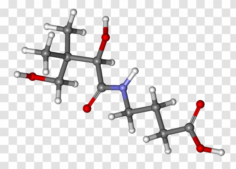Hopantenic Acid Pharmaceutical Drug Gamma-Aminobutyric Pantothenic Depressant - Ballandstick Model Transparent PNG