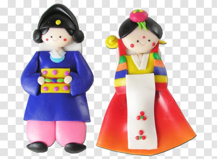 Doll Korea Refrigerator Magnets Hanbok Craft - Japanese Dolls - Magnet Transparent PNG