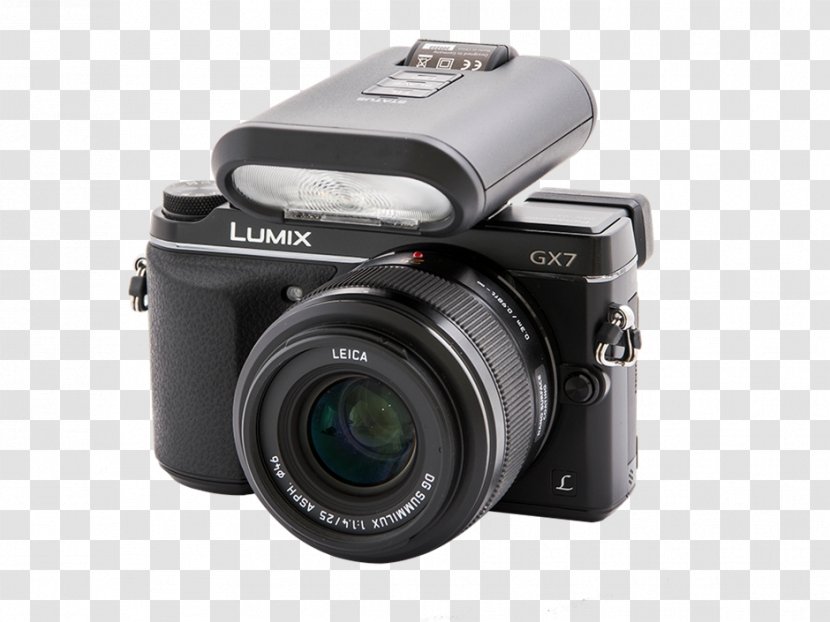 Digital SLR Camera Lens Mirrorless Interchangeable-lens Panasonic Lumix DMC-LX100 Flashes - Four Thirds System Transparent PNG