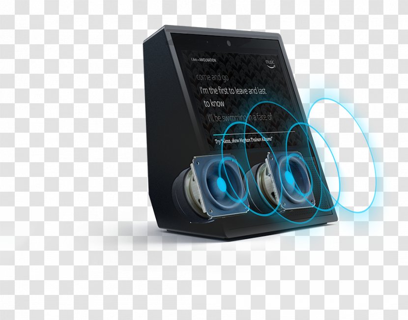 Amazon Echo Show Audio Laptop Loudspeaker - Electronic Device - Sound Wave Transparent PNG