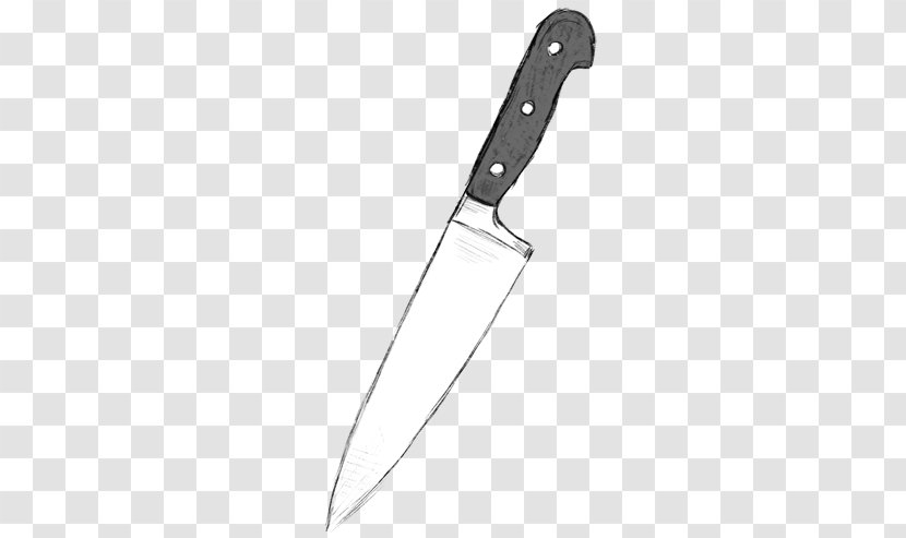 Chef's Knife Kitchen Knives Drawing - Bowie Transparent PNG