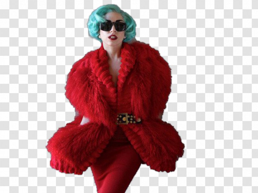 Fur Red Celebrity Fashion Color - Clothing - LADY GAGA SPIDER Transparent PNG