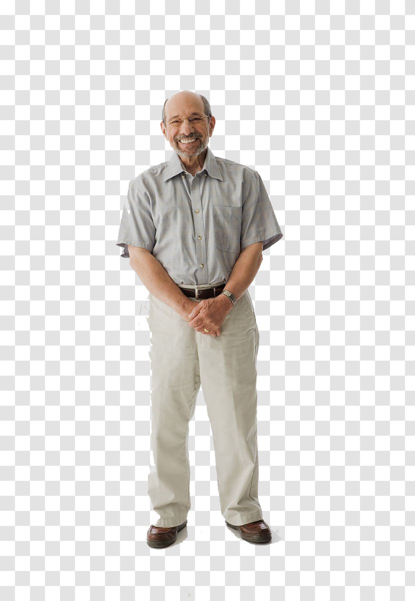 Cute Old Man Standing On The Whole Body - Professional - Vecteur Transparent PNG