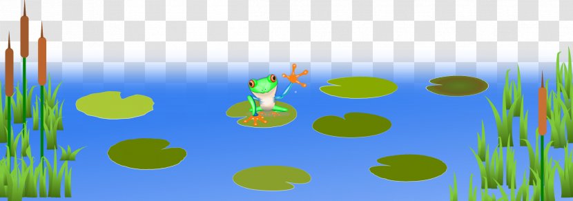 Frog Pond Amphibian Clip Art - Fish - Big Frogs Cliparts Transparent PNG
