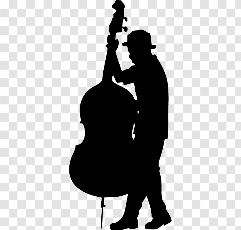 Silhouette Cello Double Bass Musician Transparent PNG