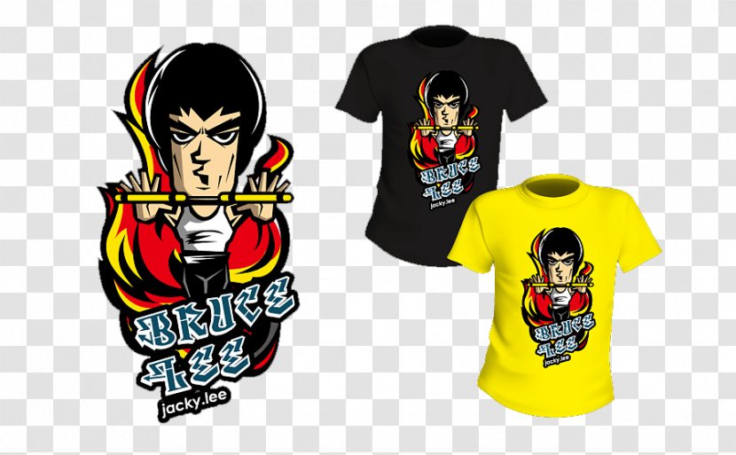 T-shirt Cartoon Illustration - Bruce Lee's Head Ad Transparent PNG