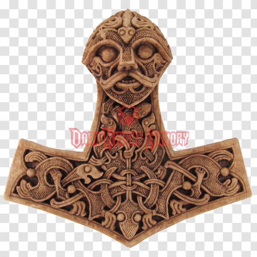 Hammer Of Thor Norse Mythology Mjölnir Wood Carving Transparent PNG