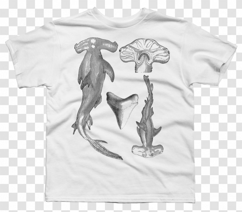 T-shirt Hammerhead Shark Scalloped Tooth - Top Transparent PNG