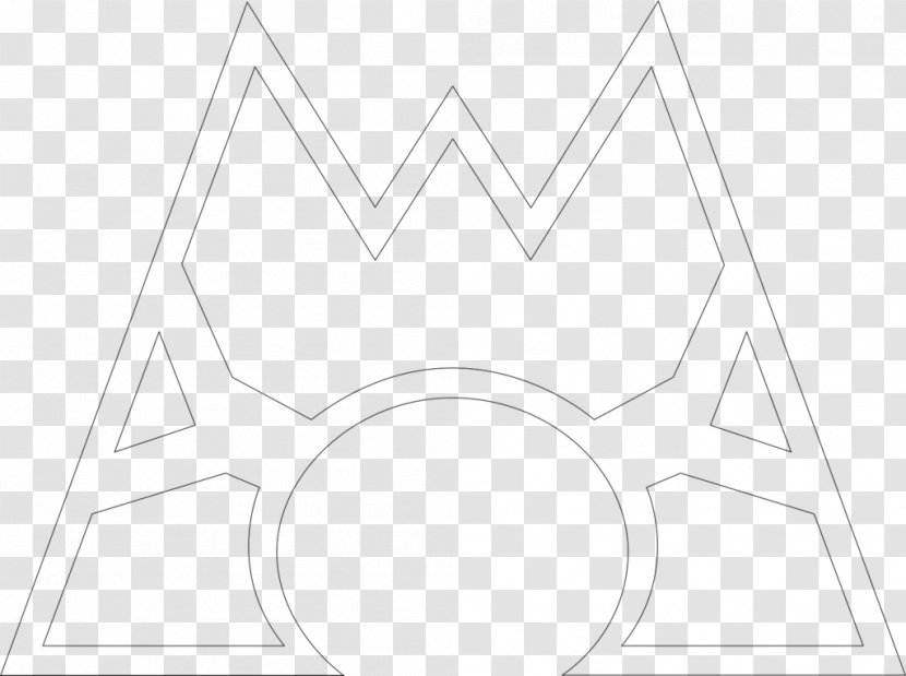 Paper Angle Line Art - Black And White Transparent PNG