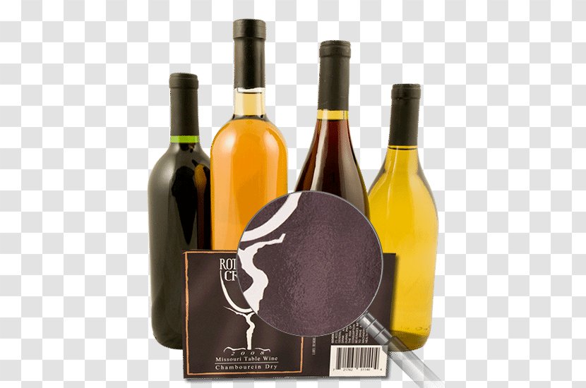 Wine Label Bottle Liqueur - Material Transparent PNG