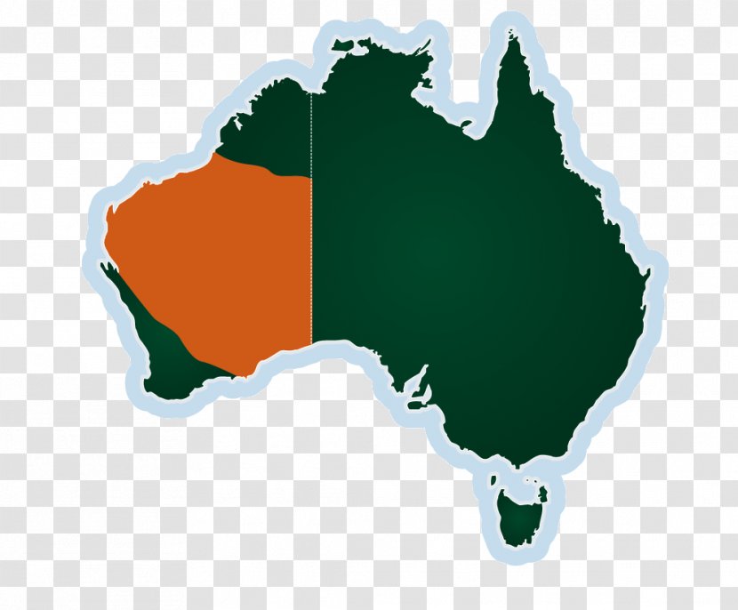 Flag Of Australia Map Clip Art - Blank Transparent PNG