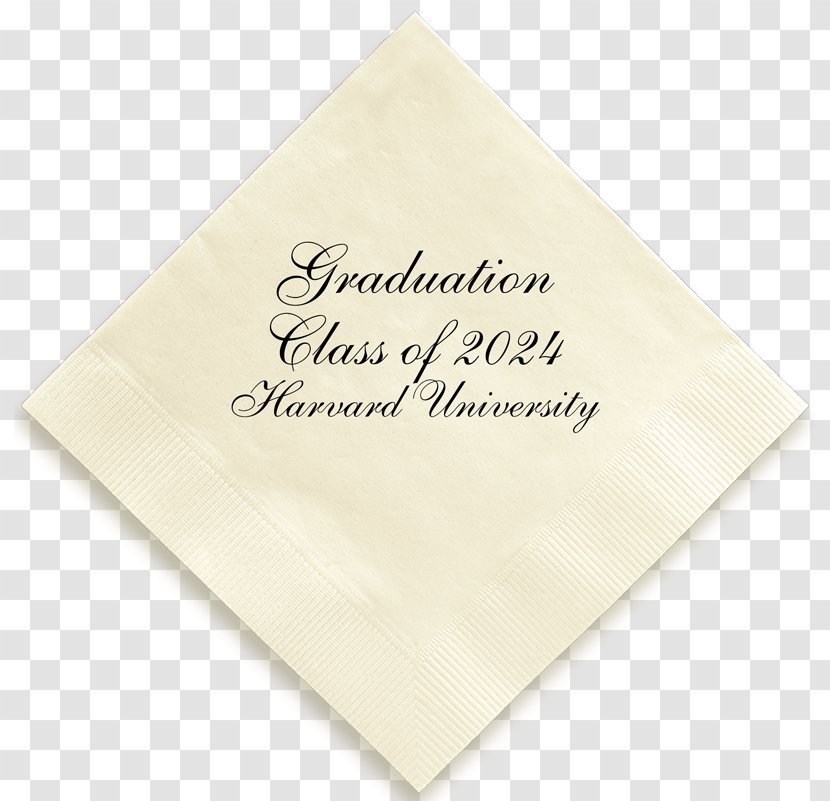 Paper Cloth Napkins Font - Personalized Wedding Transparent PNG
