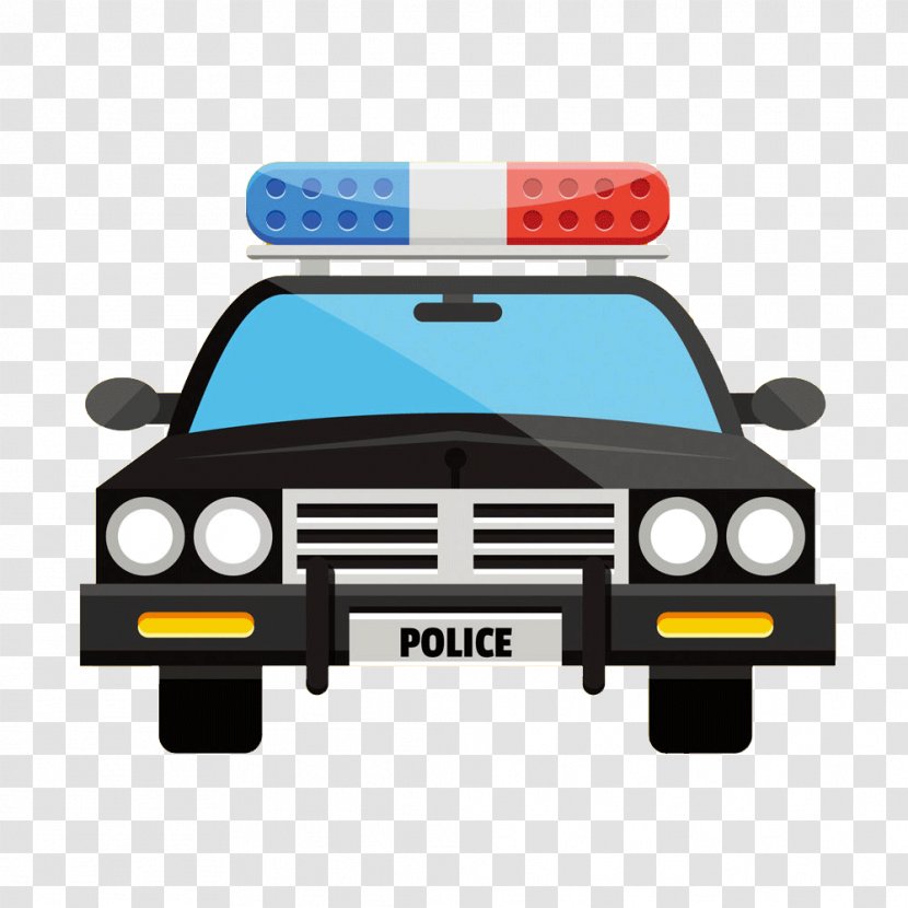 Police Car Clip Art - Motor Vehicle - Flat Cartoon Transparent PNG