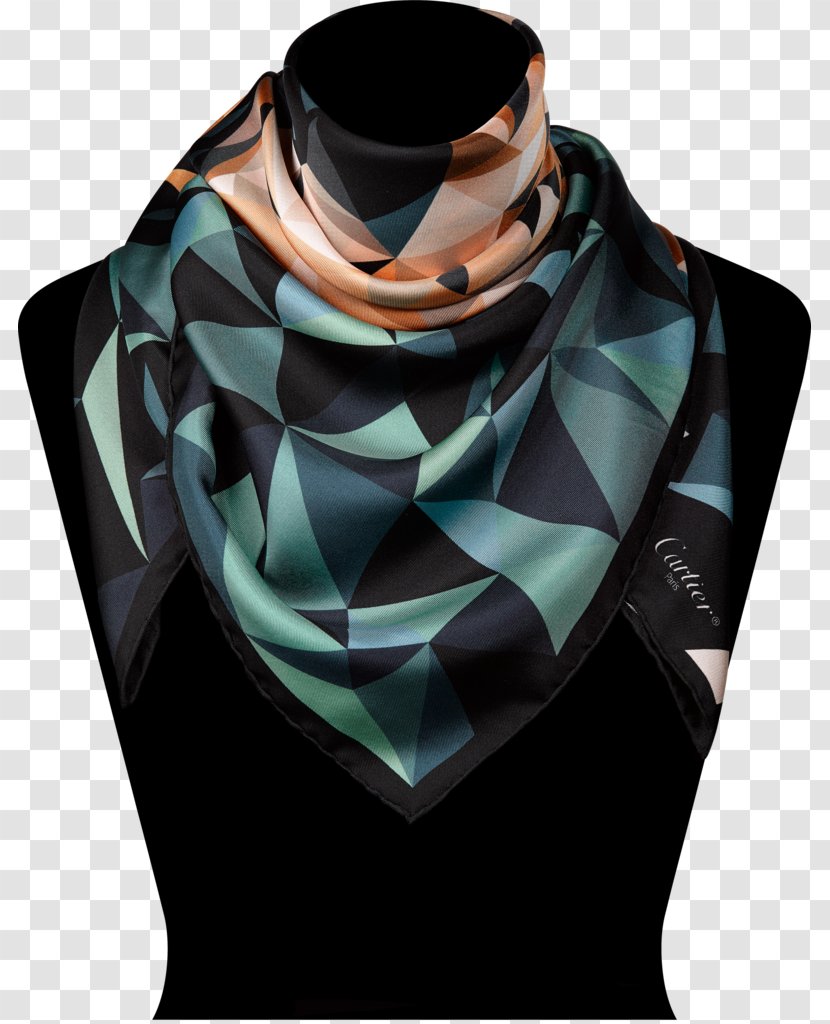 Scarf Silk Neck Van Teal - Twill Transparent PNG