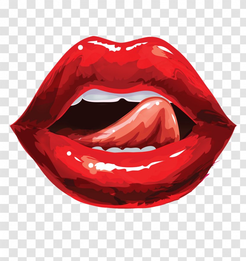Lip Licking - Flower - Biting Lips Transparent PNG