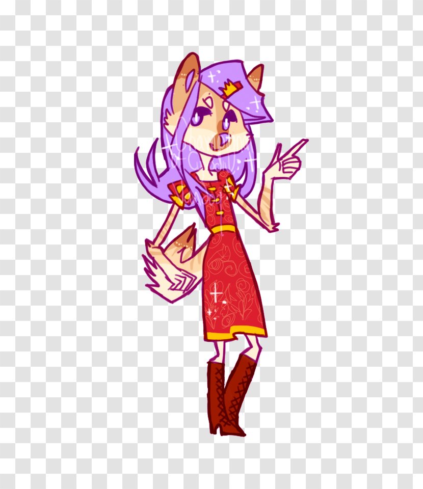 Illustration Fairy Human Costume Clip Art - Supernatural Creature - Pretty Purple Princess Dress Transparent PNG