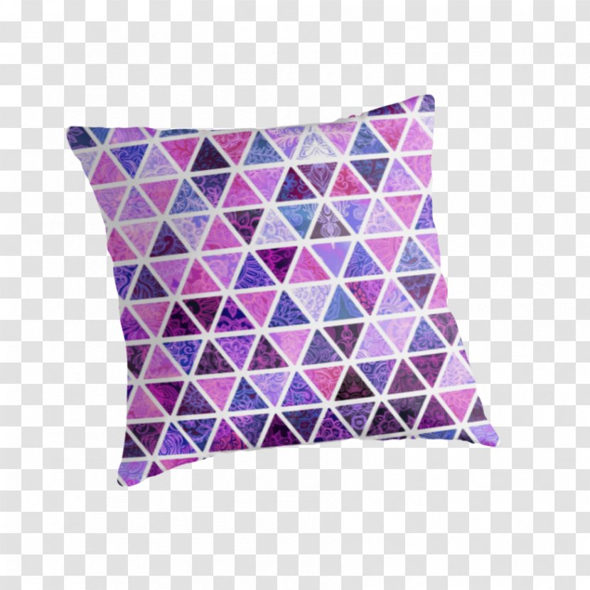 Patchwork IPhone 6 7 Throw Pillows Pattern - Purple - Triangle Transparent PNG