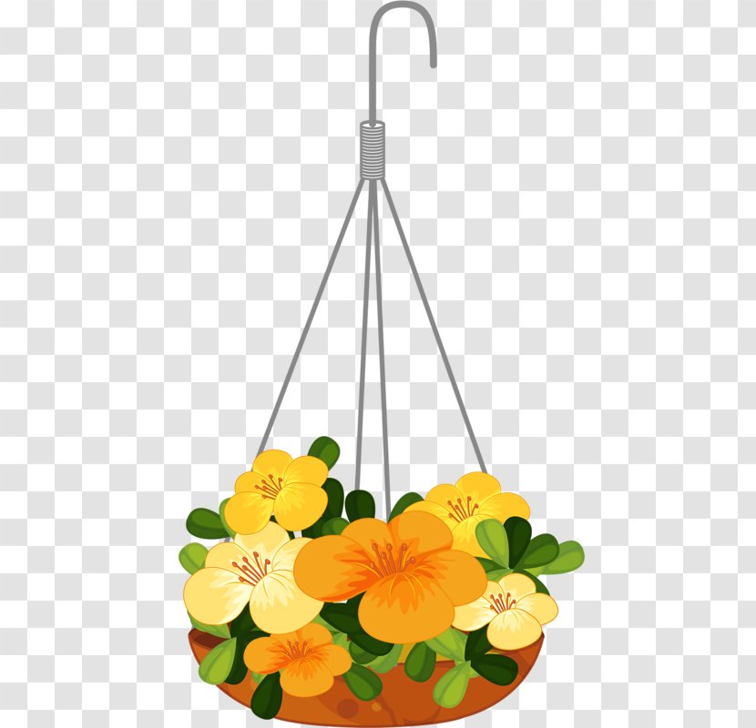 Hanging Basket Flowerpot Clip Art - Flora - Flower Transparent PNG