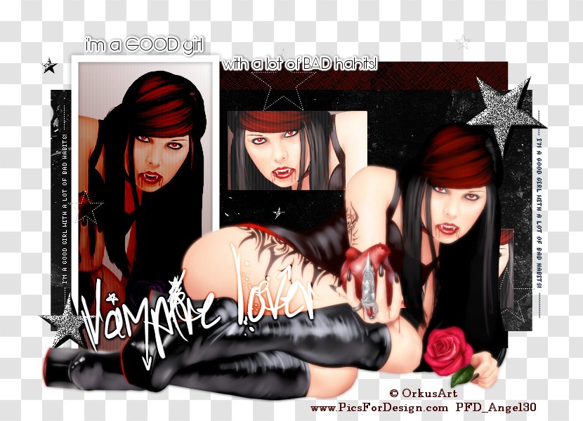 Black Hair Brown Blood - Watercolor - Bad Habit Transparent PNG