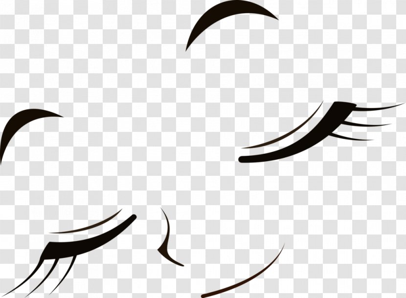 Eyebrow Smile Face - Silhouette - Closed Eyes Transparent PNG