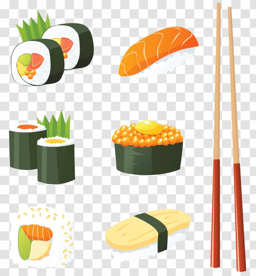 Sushi Japanese Cuisine California Roll Sashimi - Restaurant Transparent PNG