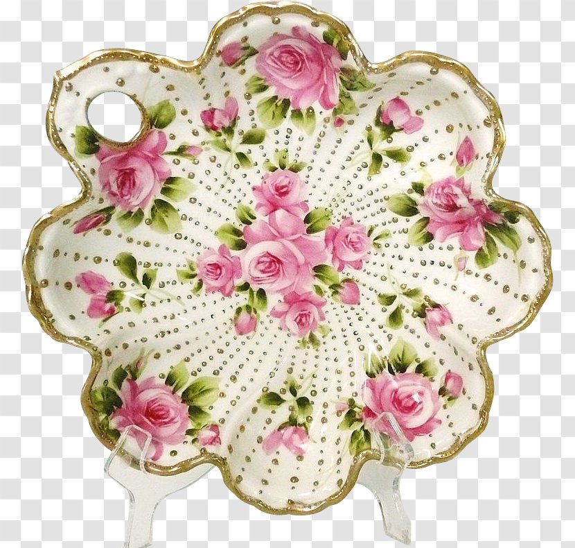 Cut Flowers Plate Porcelain Satsuma Ware Floral Design - Flower Bouquet - Hand Painted Crown Transparent PNG