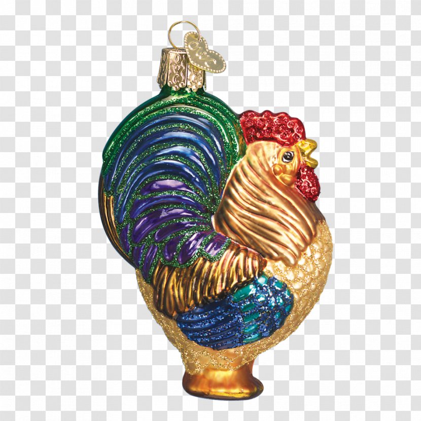 Christmas Ornament Rooster Brahma Chicken Glass Transparent PNG
