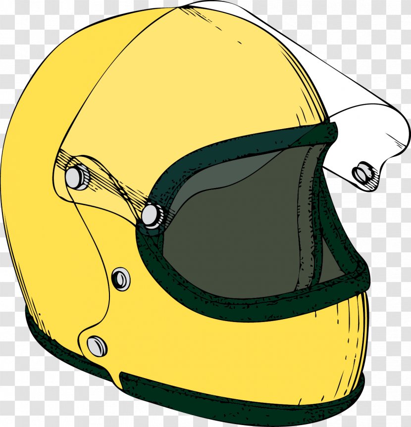 Motorcycle Helmet Clip Art - Scalable Vector Graphics - Yellow Transparent PNG