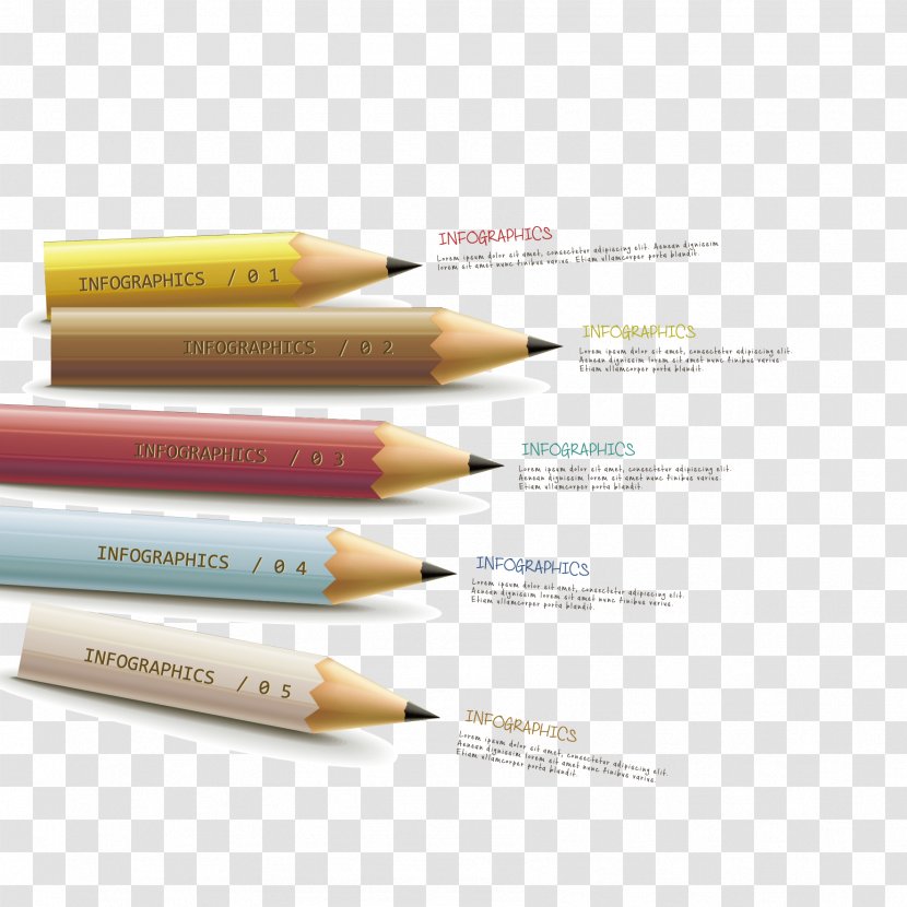 Pencil Vecteur - Zeigermodell - Vector Color Pen Information Map Transparent PNG