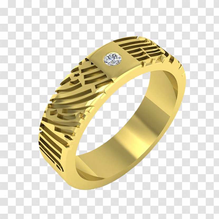 Wedding Ring Earring Gold Jewellery - Couple Rings Transparent PNG