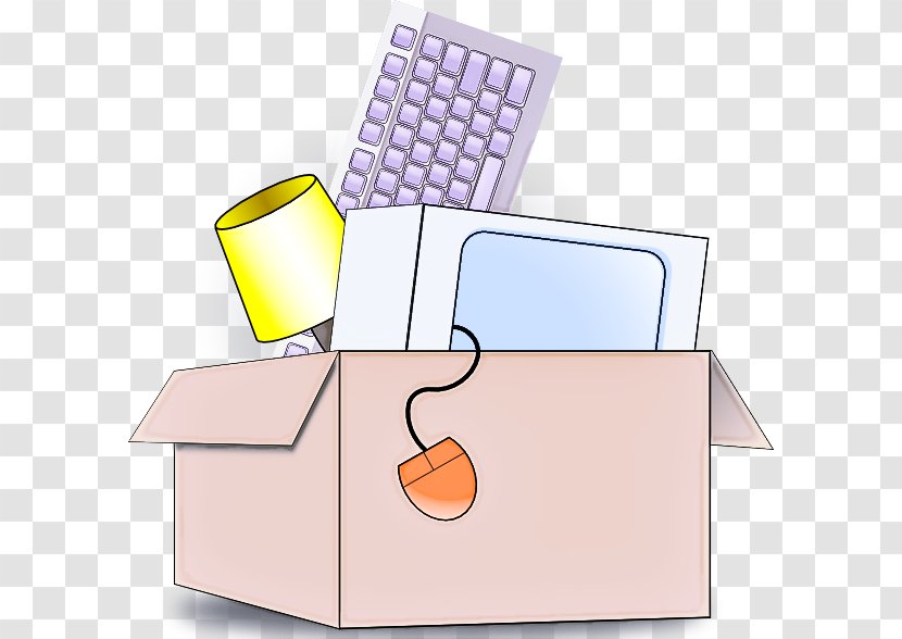 Clip Art Box Carton Office Equipment Desk - Package Delivery Transparent PNG