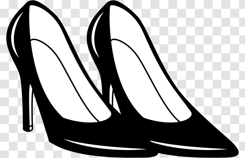 Clip Art High-heeled Shoe Openclipart Stiletto Heel - Black - Boot Transparent PNG