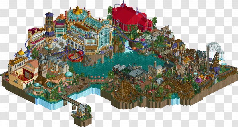 RollerCoaster Tycoon 2 3 Amusement Park Classic - Twitch - Playground Strutured Top View Transparent PNG
