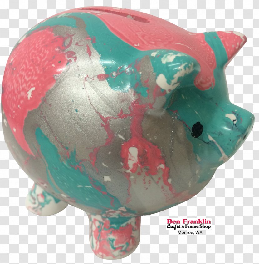 Turquoise Teal Piggy Bank Organism Transparent PNG