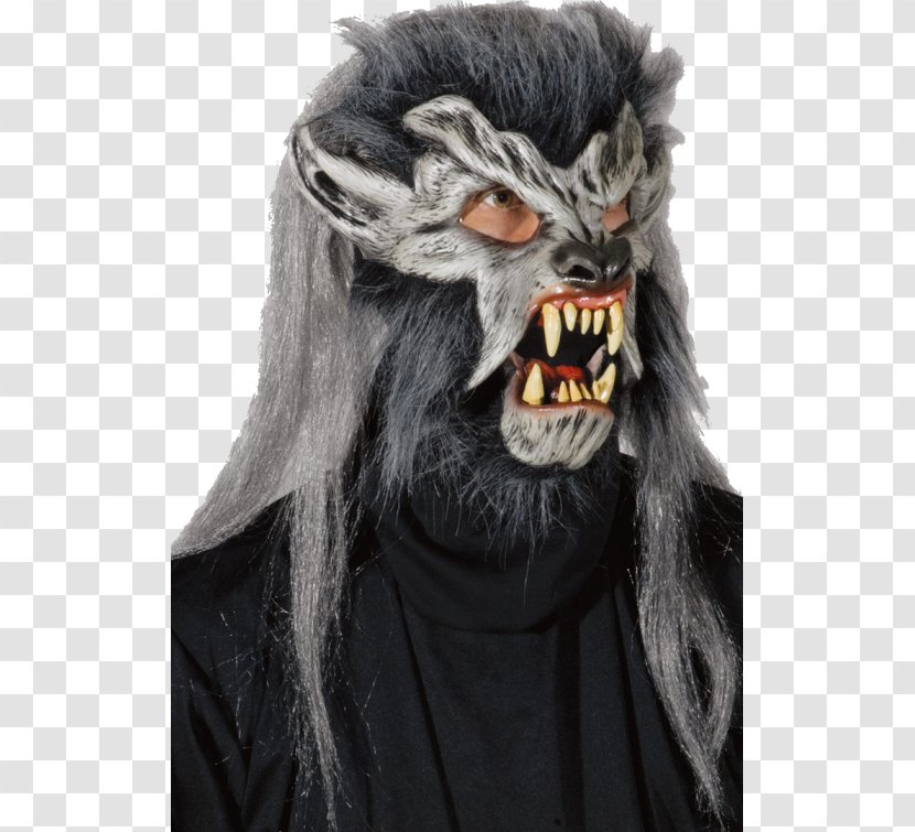Gray Wolf Mask Halloween Costume Werewolf Transparent PNG
