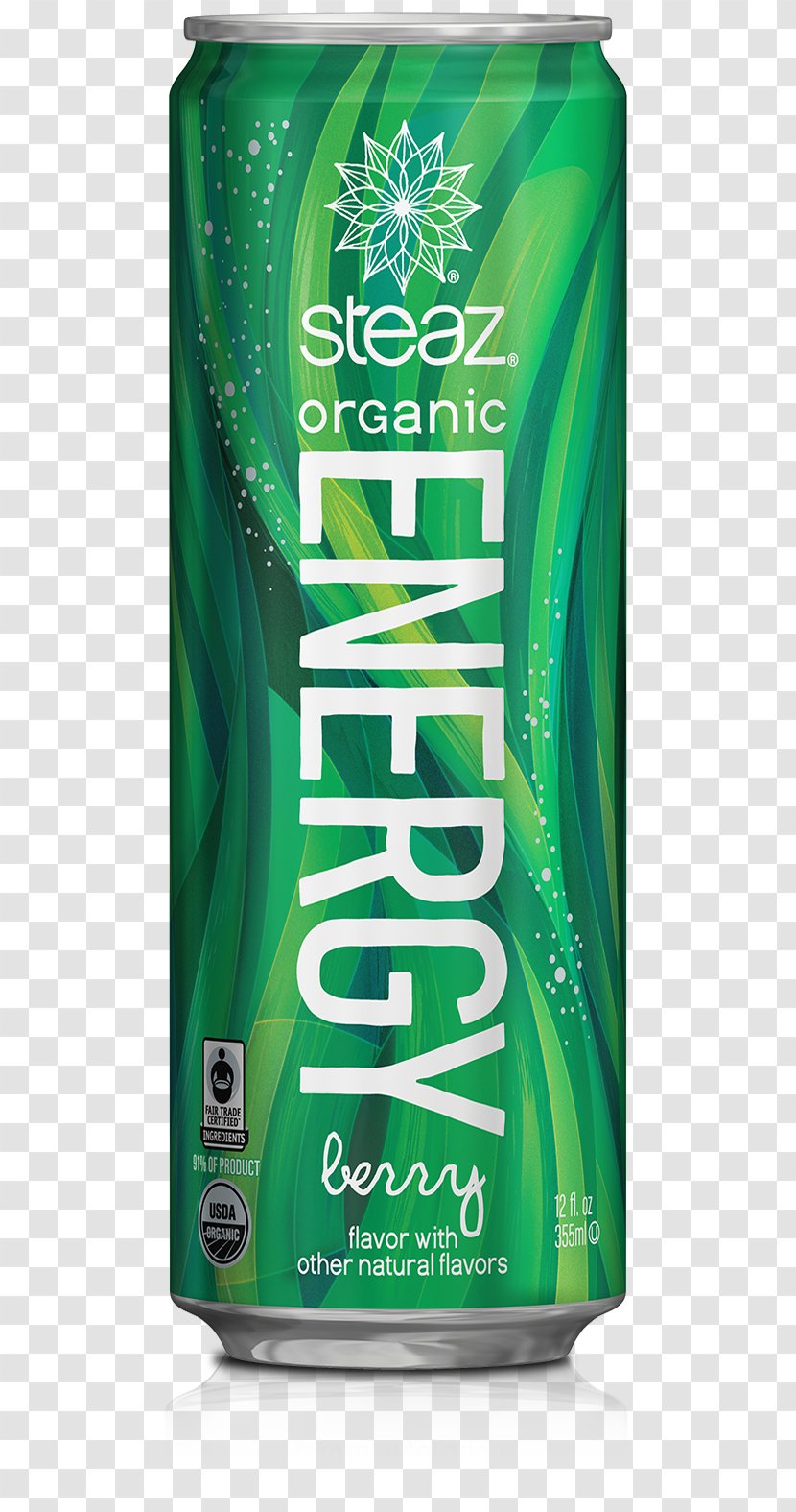 Organic Food Energy Drink Steaz Monster - Aluminum Can - Tea Transparent PNG