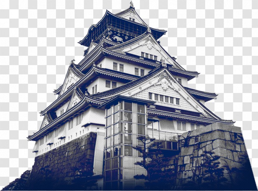 Osaka Castle Gokurakubashi Bridge Nagoya Image - Architecture Transparent PNG
