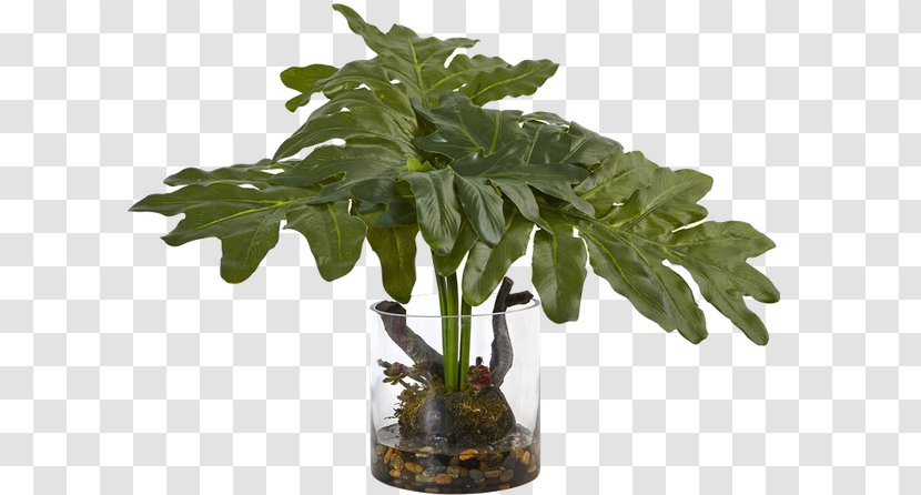 Nearly Natural Flower Plants Vase Houseplant - Philodendron - Selloum Transparent PNG