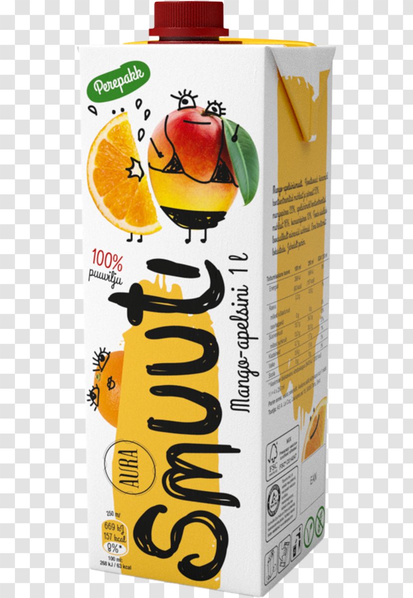 Smoothie Orange Juice Drink - Mango Pulp Transparent PNG