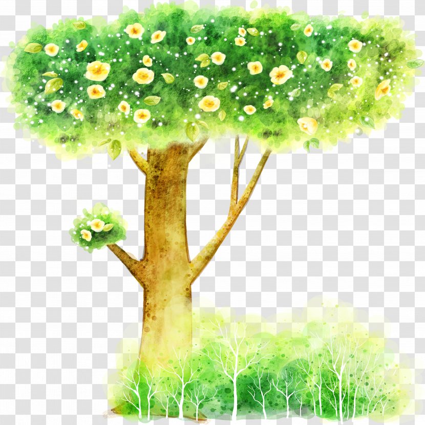 Cartoon Illustration - Plant - Trees Transparent PNG