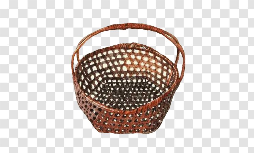 Basket Painting Bamboo - Hand Material Picture Transparent PNG