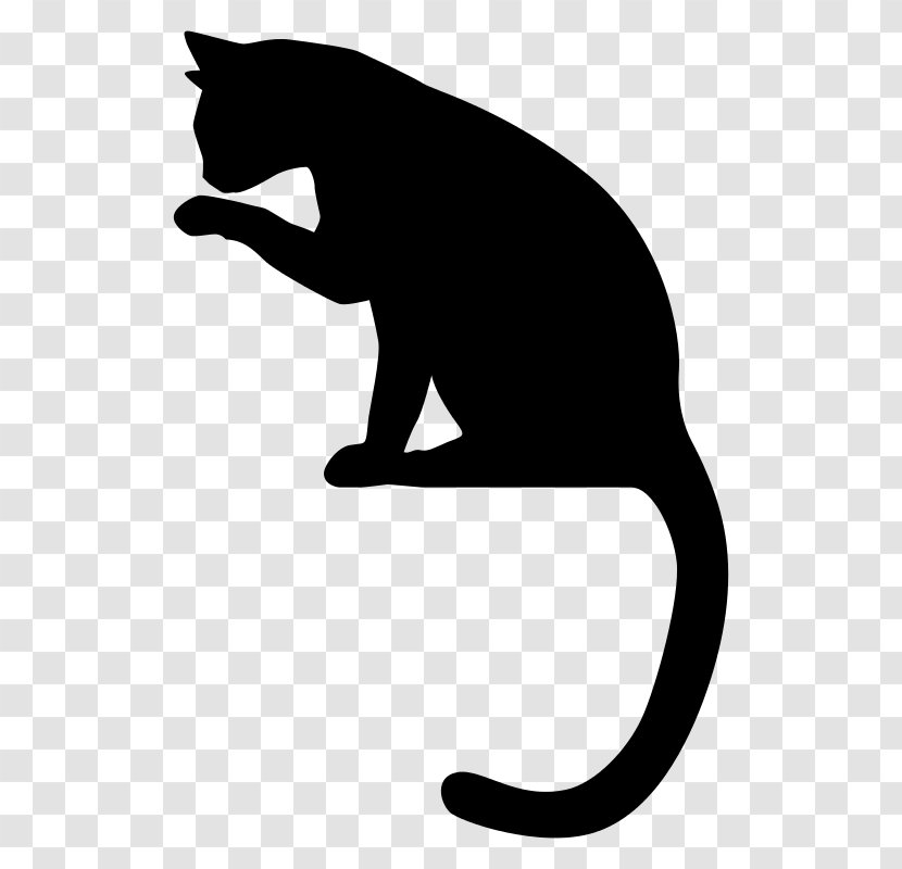Cat Kitten Silhouette Clip Art Transparent PNG