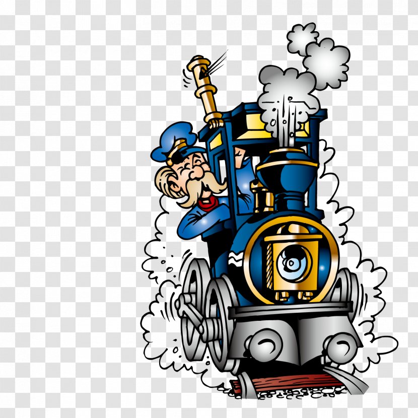 Train Railroad Engineer Steam Locomotive Clip Art - Recreation - The Old Driver Of Transparent PNG