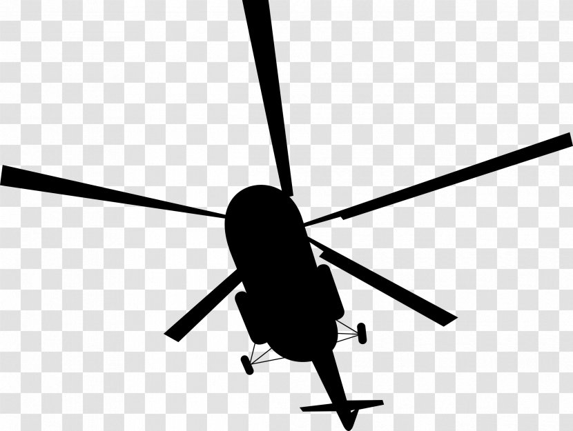 Helicopter Aircraft Airplane Clip Art - Black Transparent PNG
