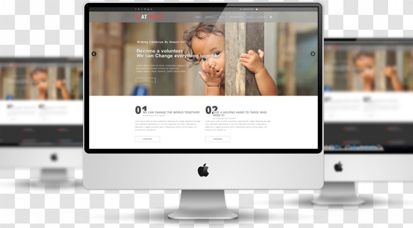 Non-profit Organisation Responsive Web Design Multimedia Donation Website - Display Device Transparent PNG