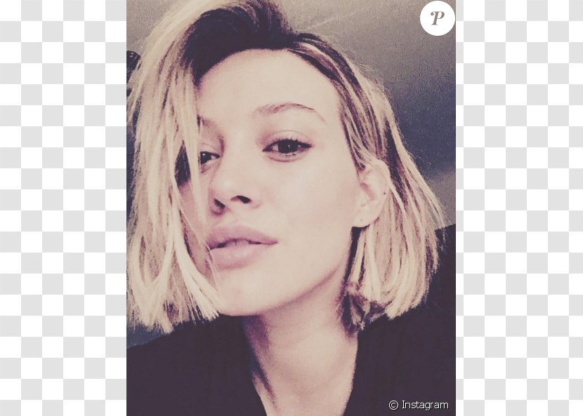 Hilary Duff Bob Cut Hairstyle Lob - Watercolor - Hulary Transparent PNG