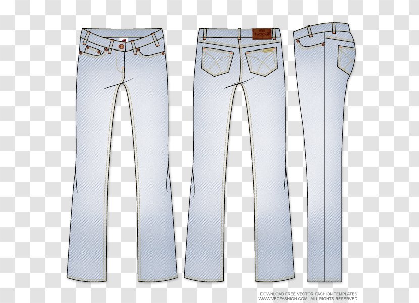 Jeans Denim Pants - Straight Vector Transparent PNG