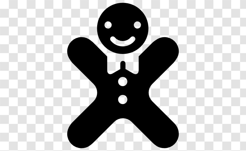 Gingerbread Man - Black And White - Biscuit Transparent PNG