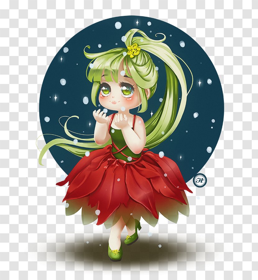 Christmas Ornament Fairy Cartoon Flower - Mythical Creature - Snow Watercolor Transparent PNG